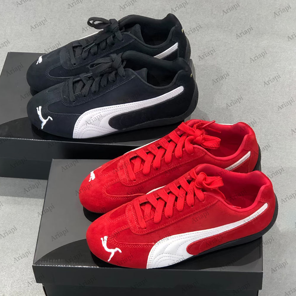 Speed ​​Cat Designer OG Retro Racing Chaussures Vitesse Noir Blanc Rose Rouge Hommes Femmes Course Daim Low Cut Plat Casual Baskets Loisirs Joggi
