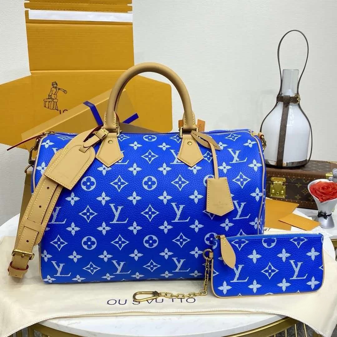 12A pillow bag Speedy30CM designer bag Luxury Speedy25CM Women Handbag Monogram Canvas Top Handle Bag mirror quality Classic Flower Checked Bag Bost
