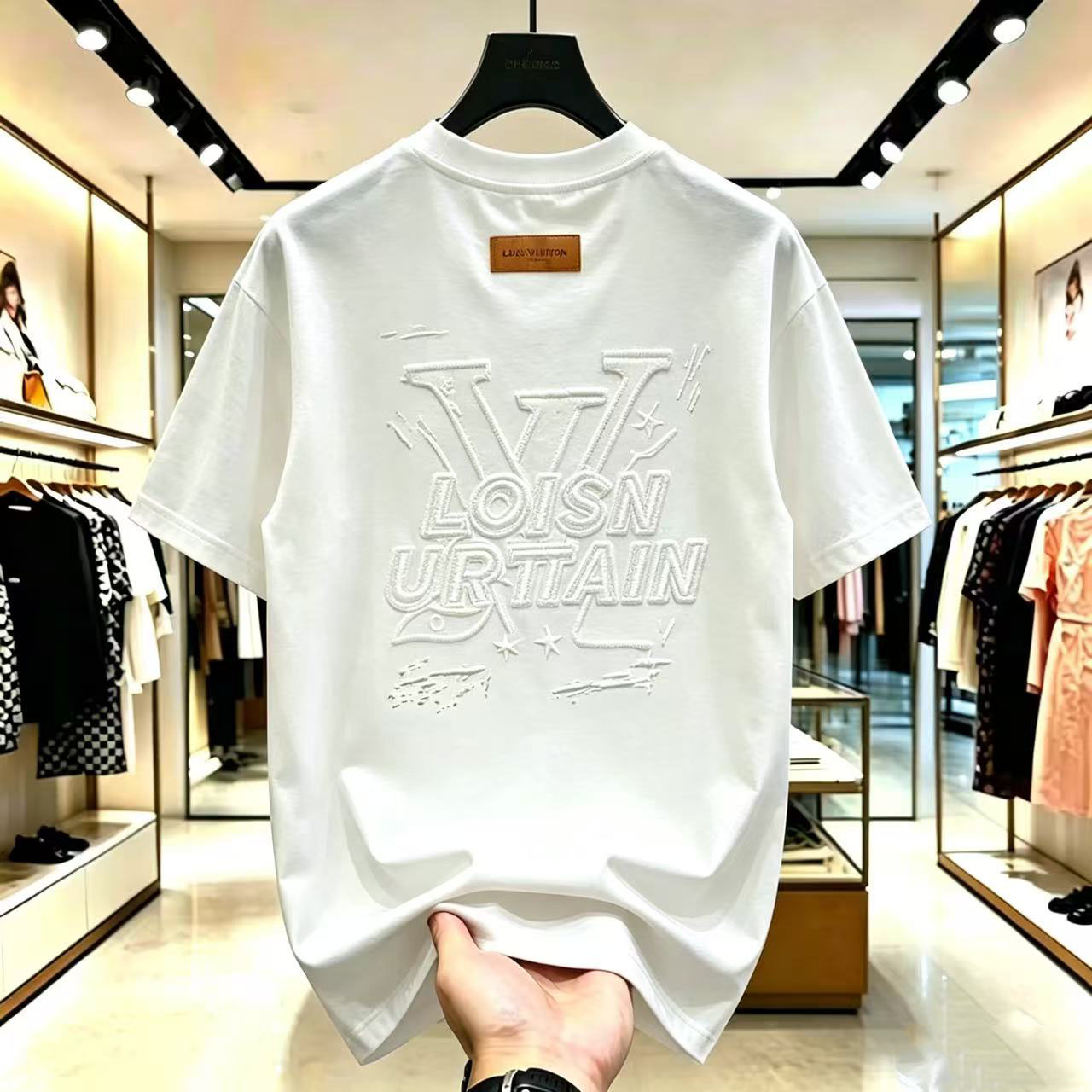 Mens T-Shirts Designer T-shirt Casual Mens Womens T-shirt Letters 3D Stereoscopic printed short sleeve best-selling luxury men's hip clothing A