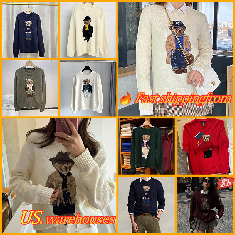 Designer women's sweater soft basic pullover cardigan, cotton bear zipper fashion knit sweater suitable for winter season neutral outfit US siz