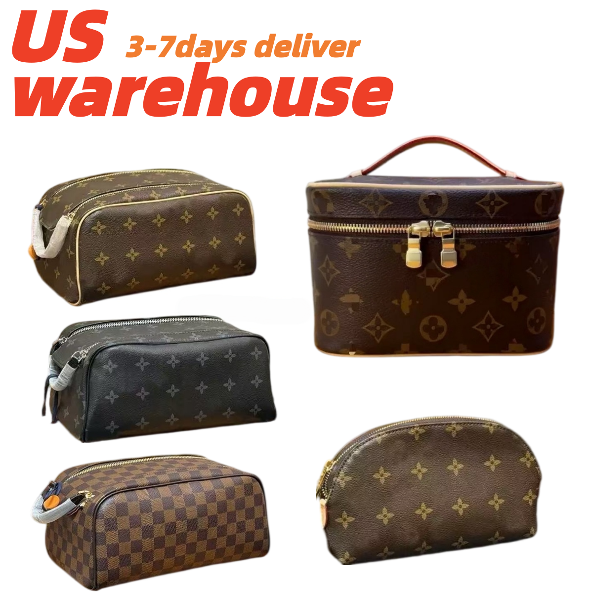 new Luxury Designer Vanity Bag Women nice BB Genuine Leather toiletry Totes Crossbody Handbag Cosmetic Cases large makeup bag Purses Shoulder Bags