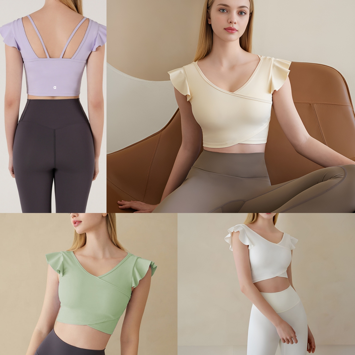 Haut de Yoga transparent pour femmes, débardeur d'été luxueux, entraînement Pilates professionnel et coussinets de soutien-gorge intégrés, haut d