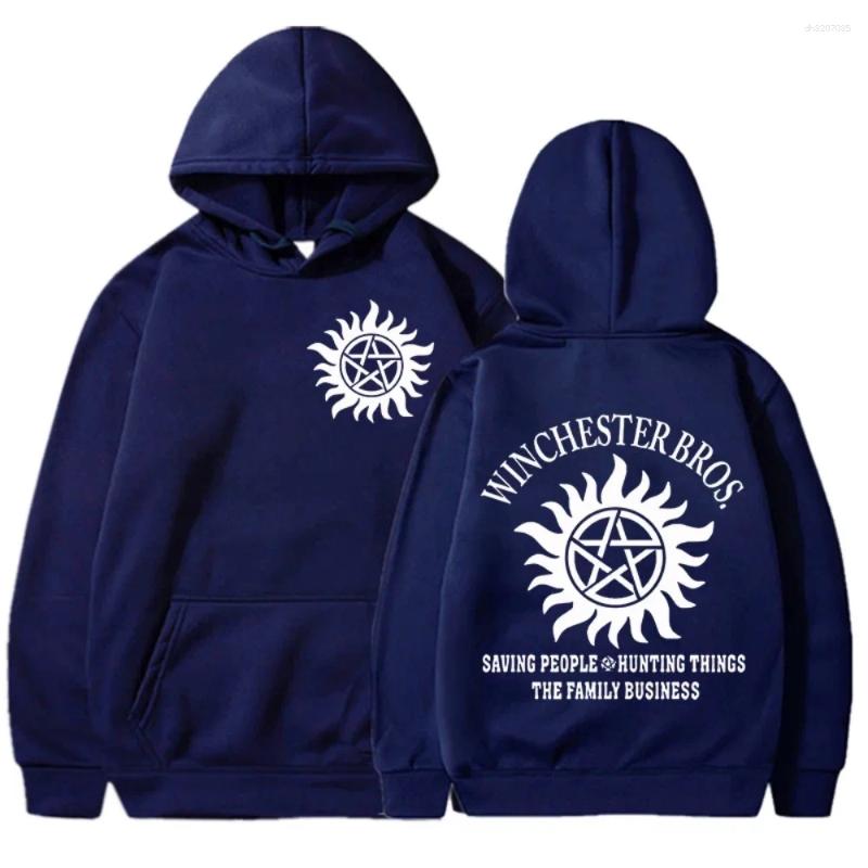 Youth Fashion Supernatural Hoodie Punk Style Trendy Printed Sweatshirt Retro Street Pullover Top