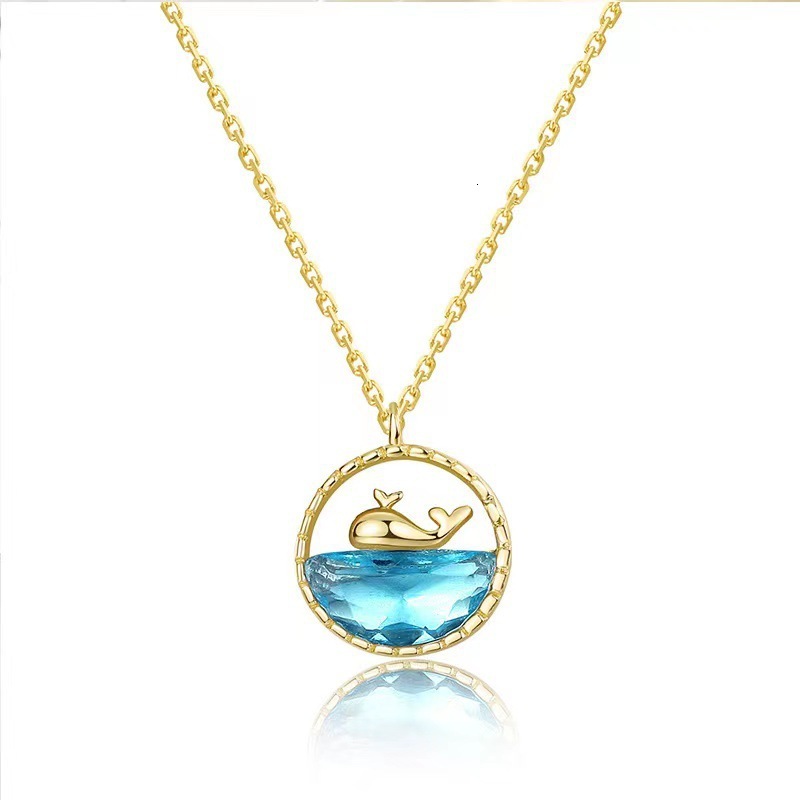 New Life With You Titanium Steel Necklace For Women, Versatile, Elegant, And Luxurious, Whale Clavicle Chain, High-End Jewelry