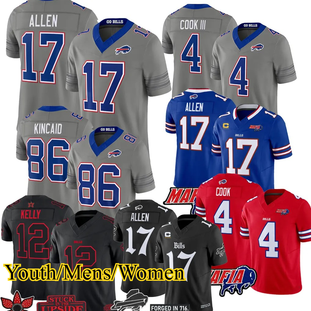 Buffalo Billss 2026 New Gray Nickel City Football Jerseys Josh Allen James Cook III Keon Coleman DJ Moore Khalil Shakir Dalton Kincaid Hoecht Dion D