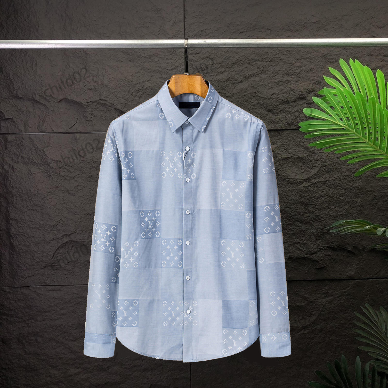 Mens Designer Button Up Shirt Formal Business Slimming Dress Shirts Breathable Fashion shirt Asian size M-3XL A203