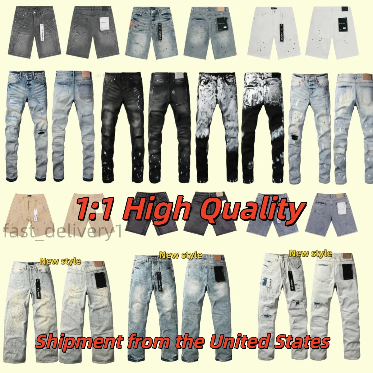 Correct Version 1:1 Purple Jeans Designer Mens Jeans purple jeans ksubi Jeans Baggy Jeans Fashion Trousers Beach Pants High Quality Street Wear Deni