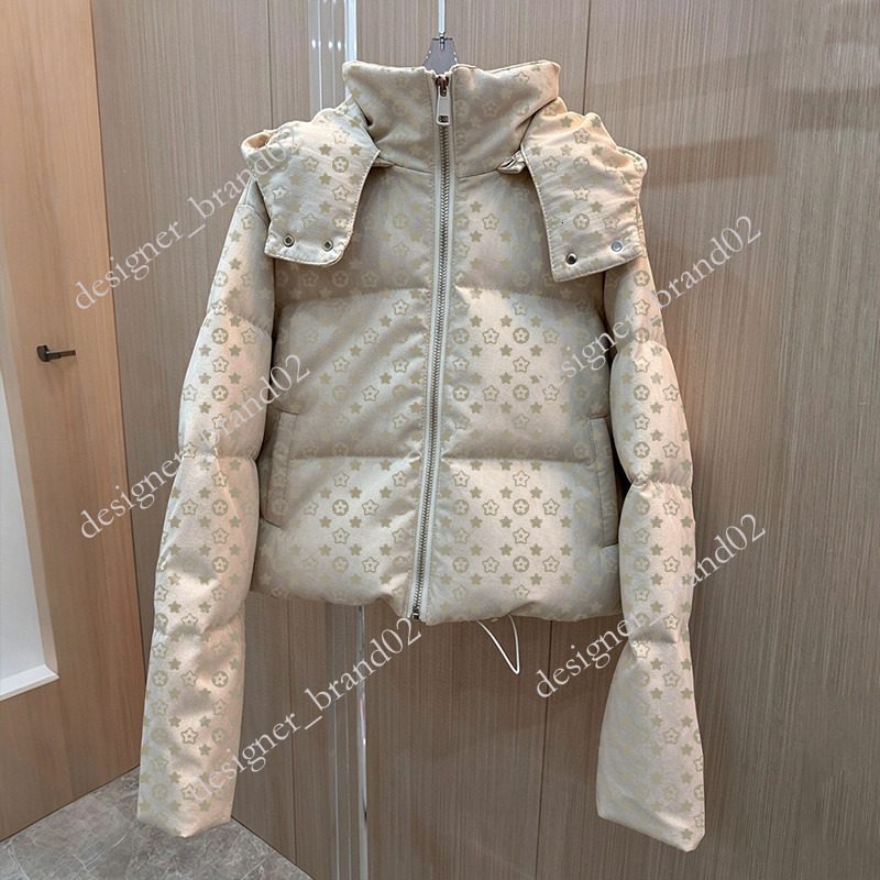 Down Jackets For Women Designer Winter Coat Denim Doudoune Fashion Hooded Short Luxury Parka Tops Letter Flowers Detachable Hat Warm Casual Zipper D