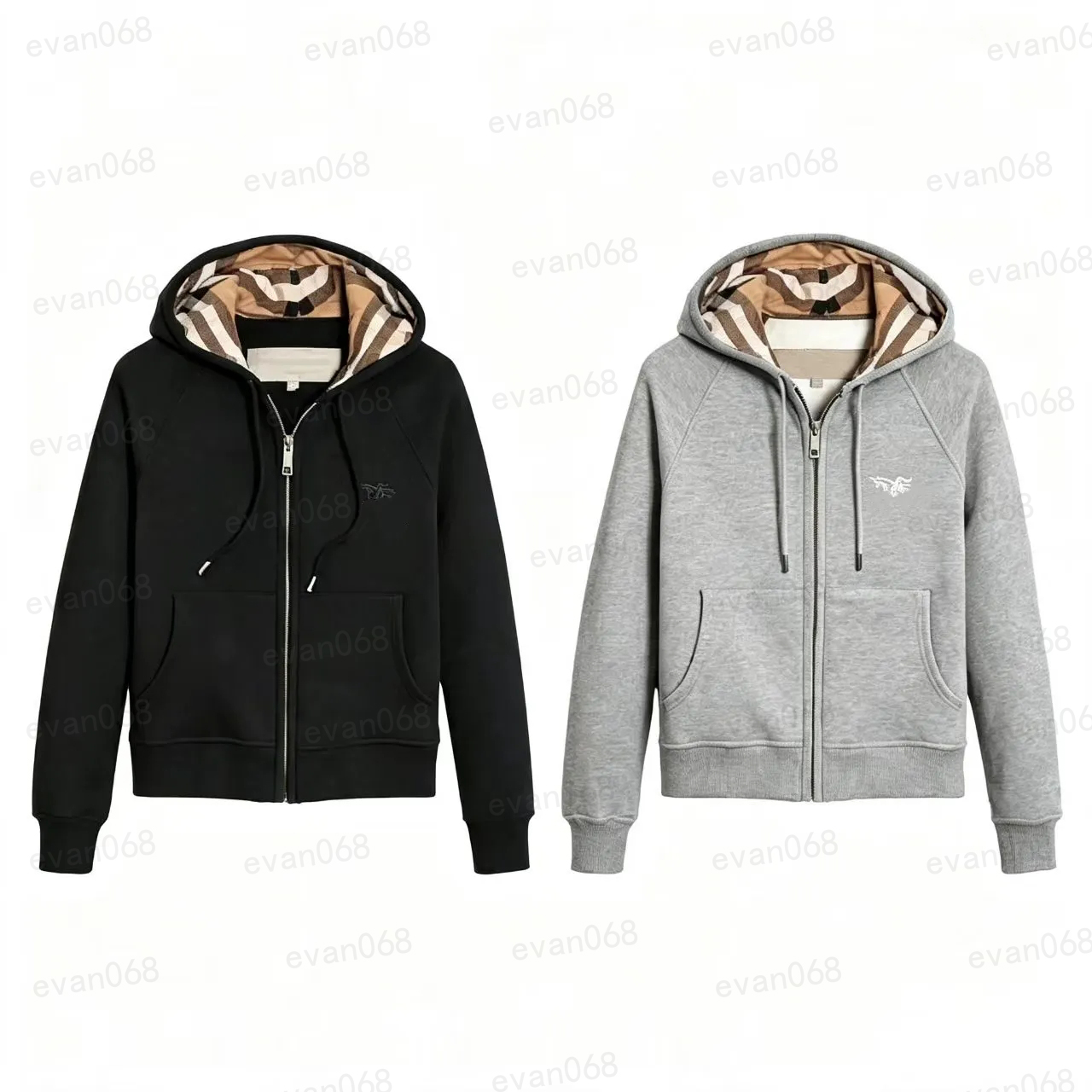 Designer men's and women's hoodies and sportswear designer autumn and winter checkered hoodie loose pullover thick long sleeved cardigan s