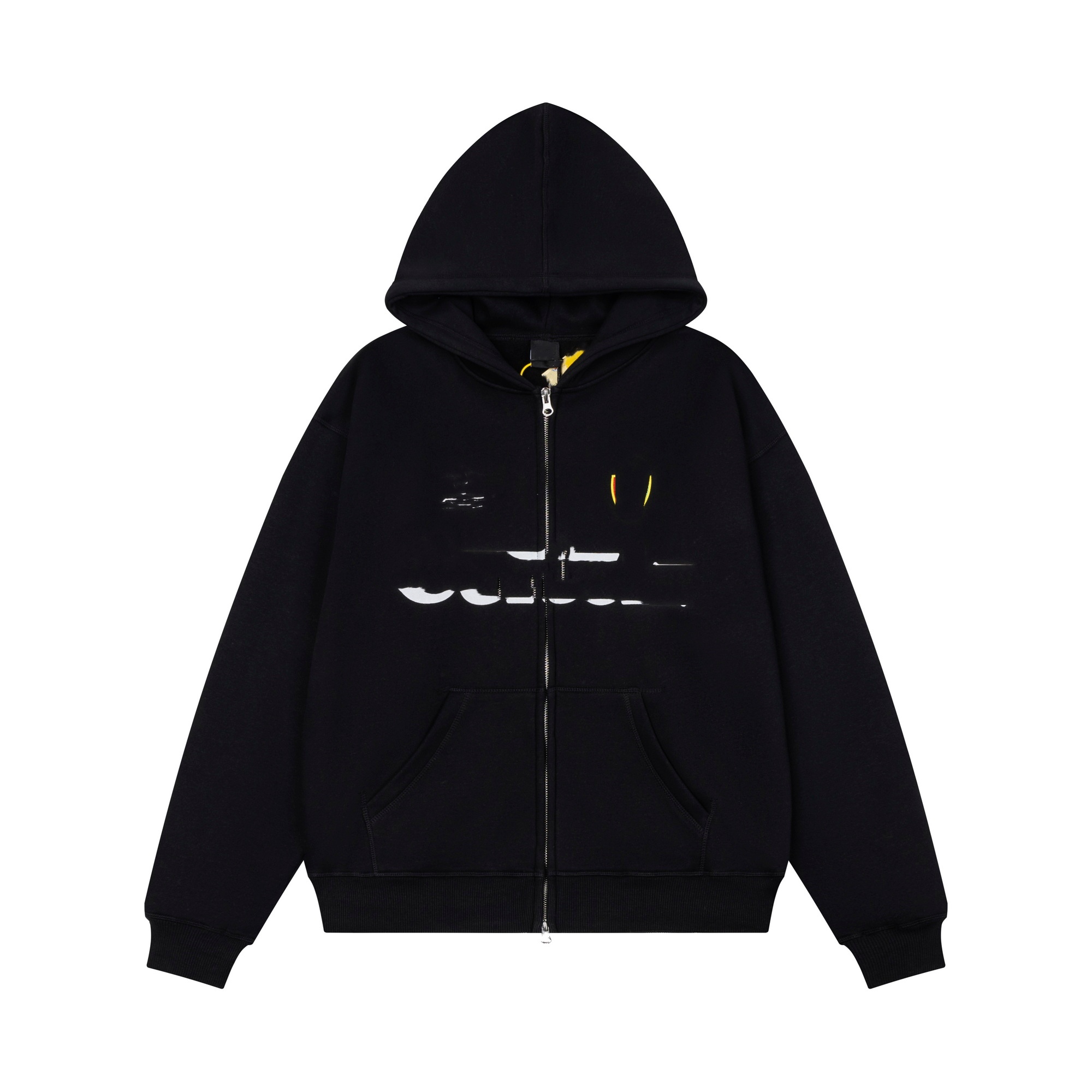 C marque lettre impression sweat à capuche zippé chapeau décontracté sweat-shirt pantalons longs plus costume en velours-2