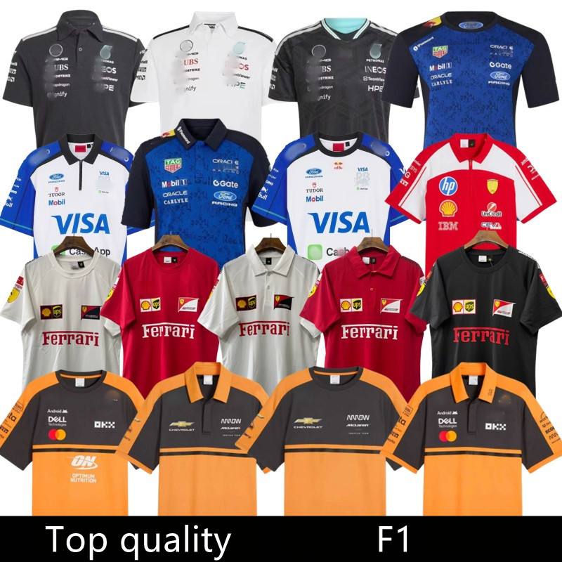 2026 High quality Formula 1 Ferrari T-shirt f1 t-shirt 26 27 Racing Team T-shirts Fans Casual Breathable POLO Shirt Summer Car Jersey Mercedes AMG S