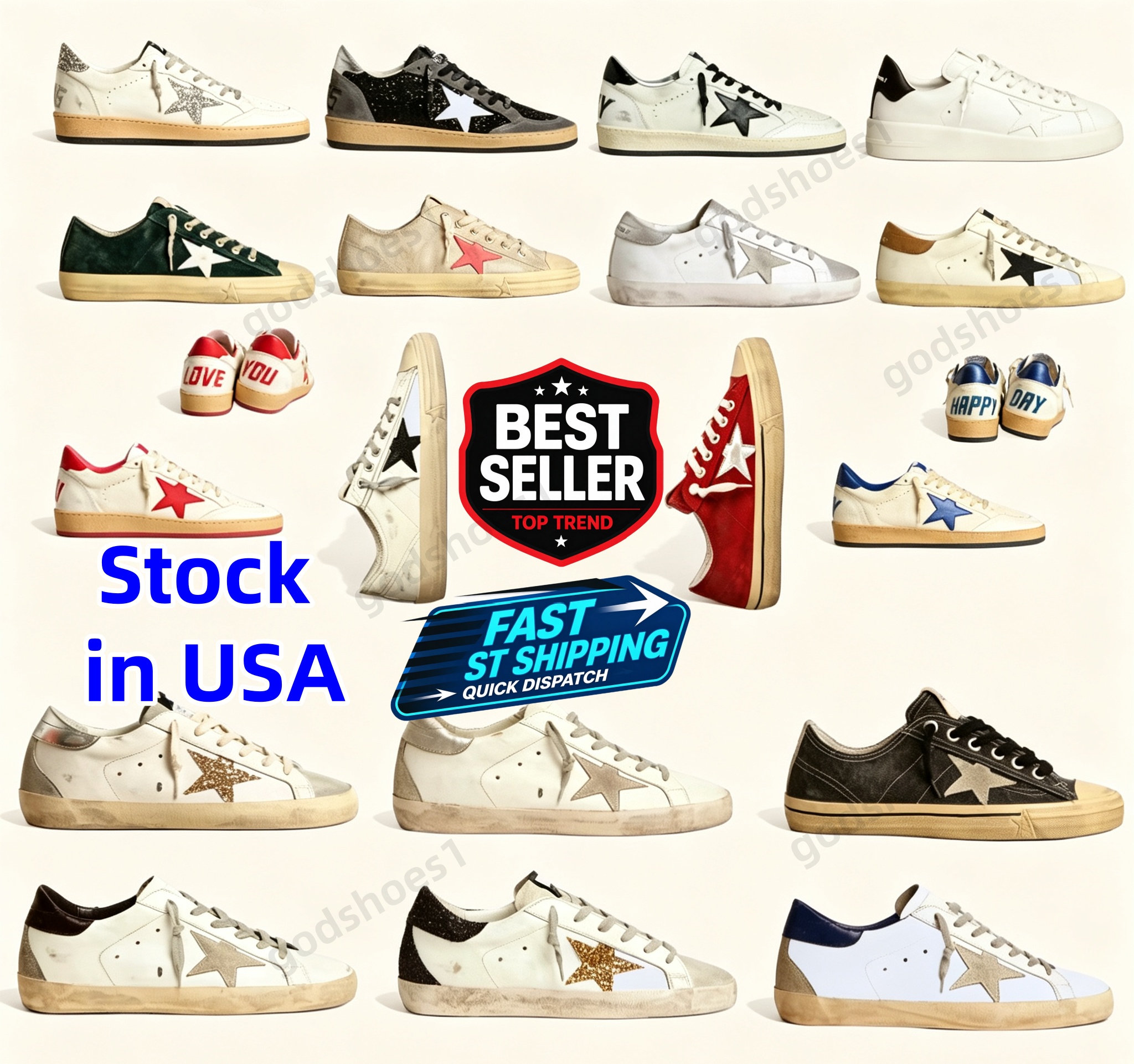 2026 Designer Shoes Old Shoe Loafers Sneakers Super-star SShoes Leather Italy Dirty Brand Women Men Ball Casual Star Trainers Vintage Flats Low Top