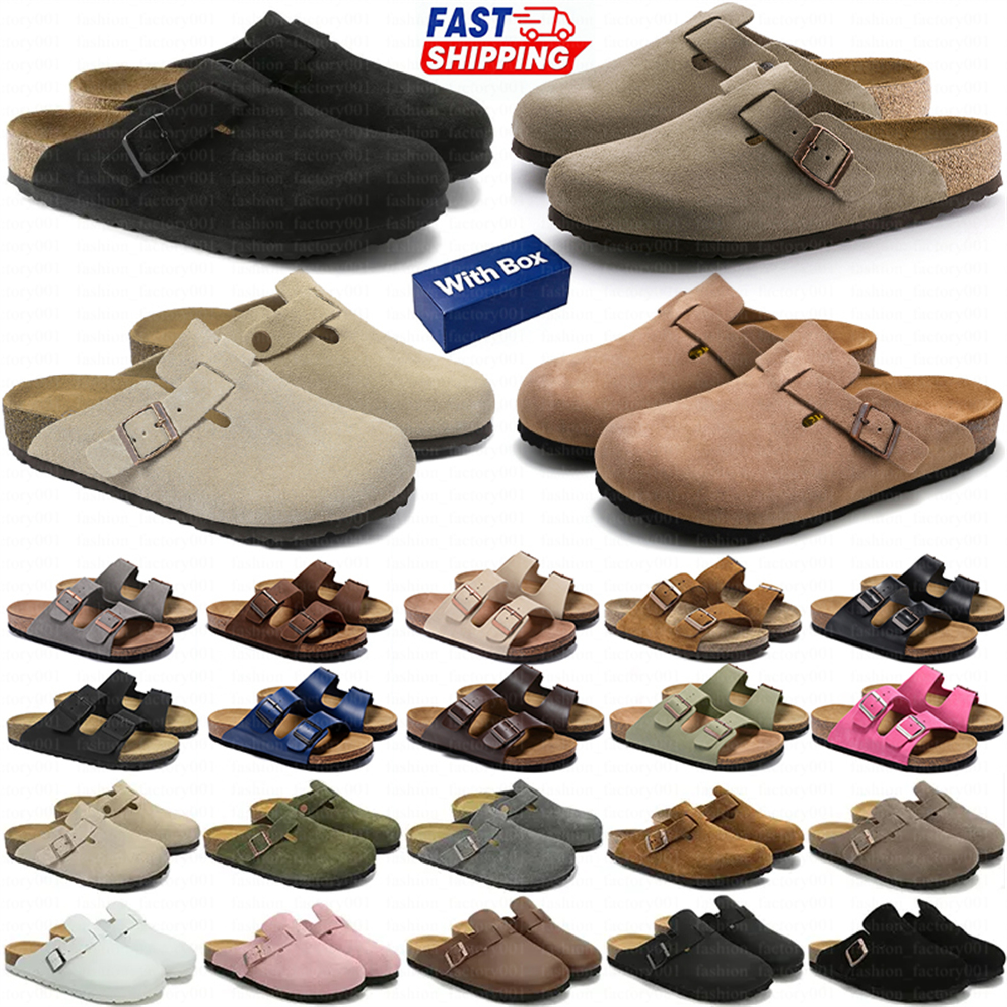 with box designer slides slippers sandals mens womens suede clogs mules shoes leather clog sandles sliders slipper sandals sandles size 35-46