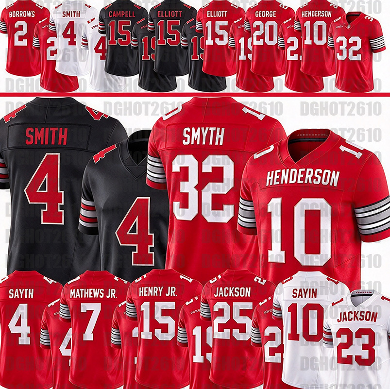 2026 Custom Football Jersey Jeremiah Smith Julian Sayin Chris Henry Bo Jackson Brandon Inniss Jermaine Mathews