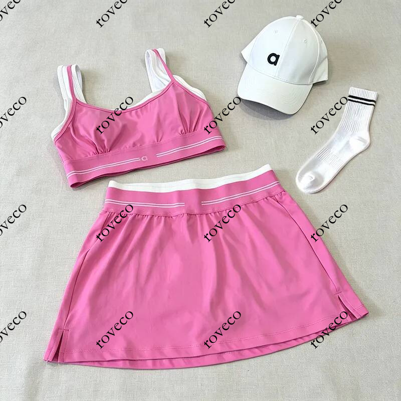 Women Clothes Set Sports Heart Throb Bra Leggings High End White Striped Low Back Dance Yoga Outfits Running Fitness Pilates