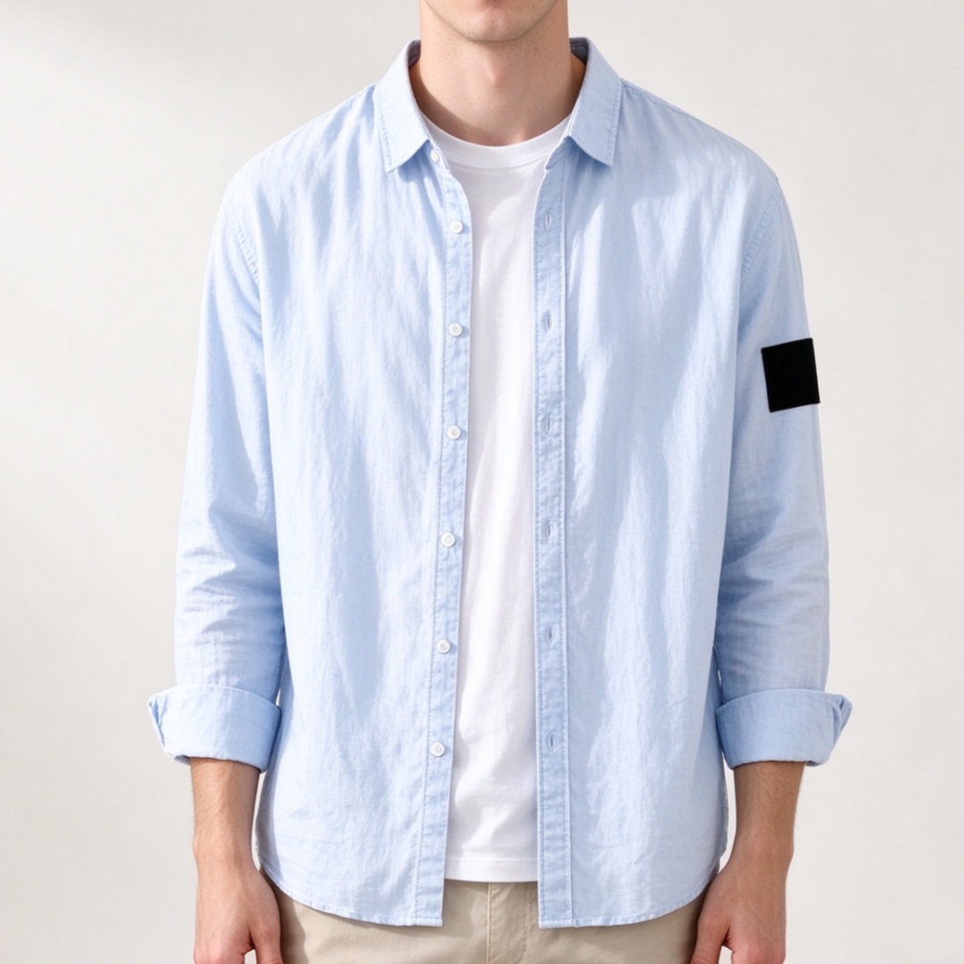 Men's stones Casual Blouse Cotton Linen Shirt Tops chemise homme Long Sleeve Tee Shirt Spring Autumn dress shirt Casual Handsome button up shir