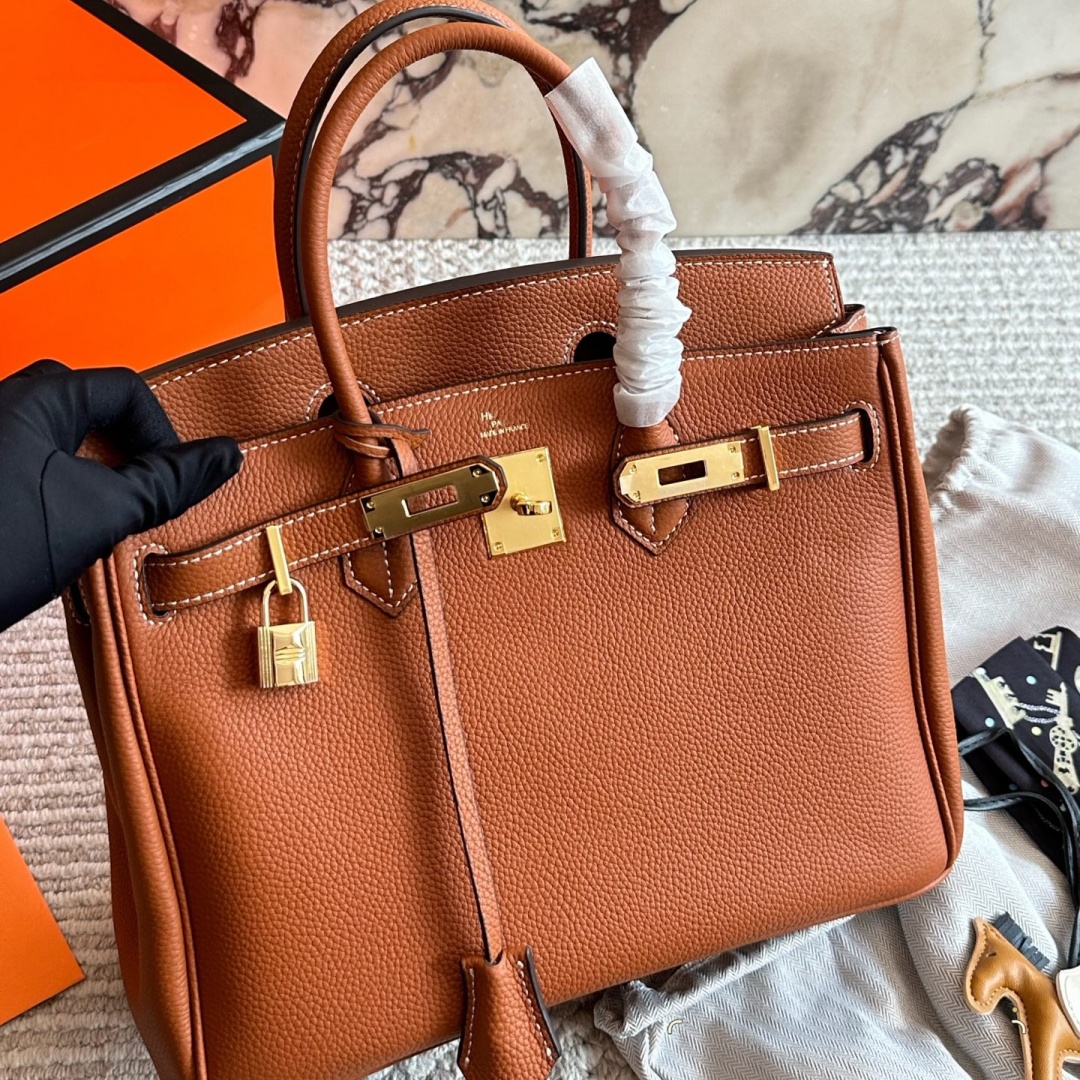 Designer Bag Luxury pony accessory bag Women Pebble Grained Cowhide High quality Birkkin Tote Bag Gold Turn Lock Top Handle Handbag With Horse & Sil