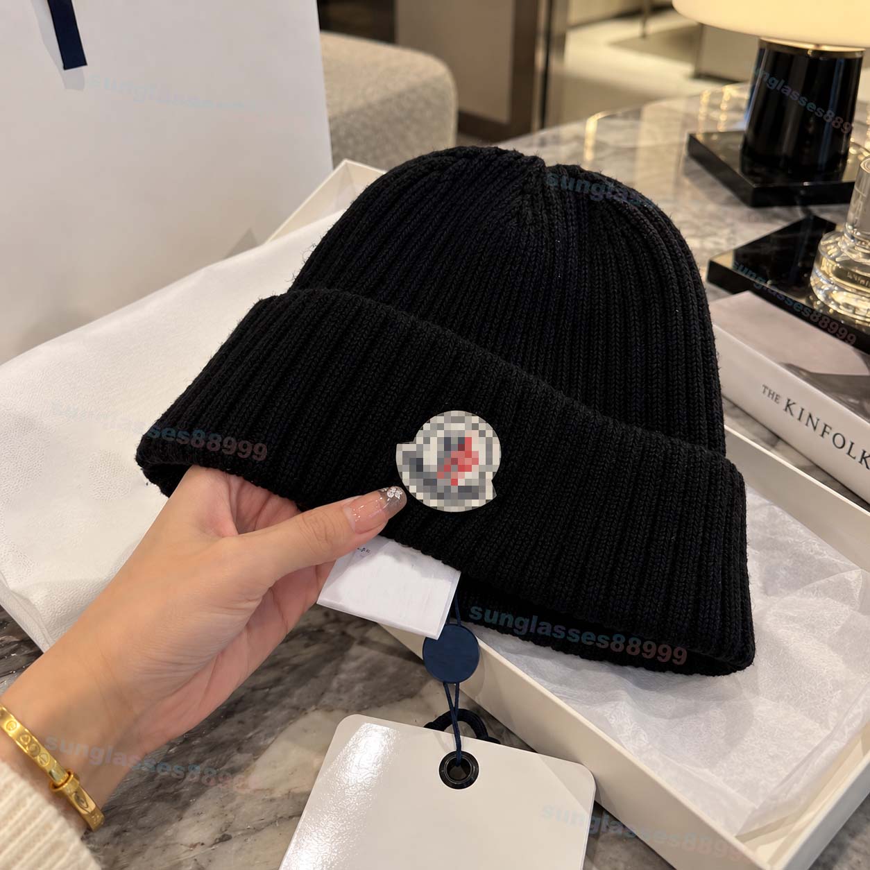 Bonnet tricoté d'hiver pour hommes et femmes, casquette de crâne à revers côtelé chaud, extérieur décontracté, Streetwear, doux et extensible, ch
