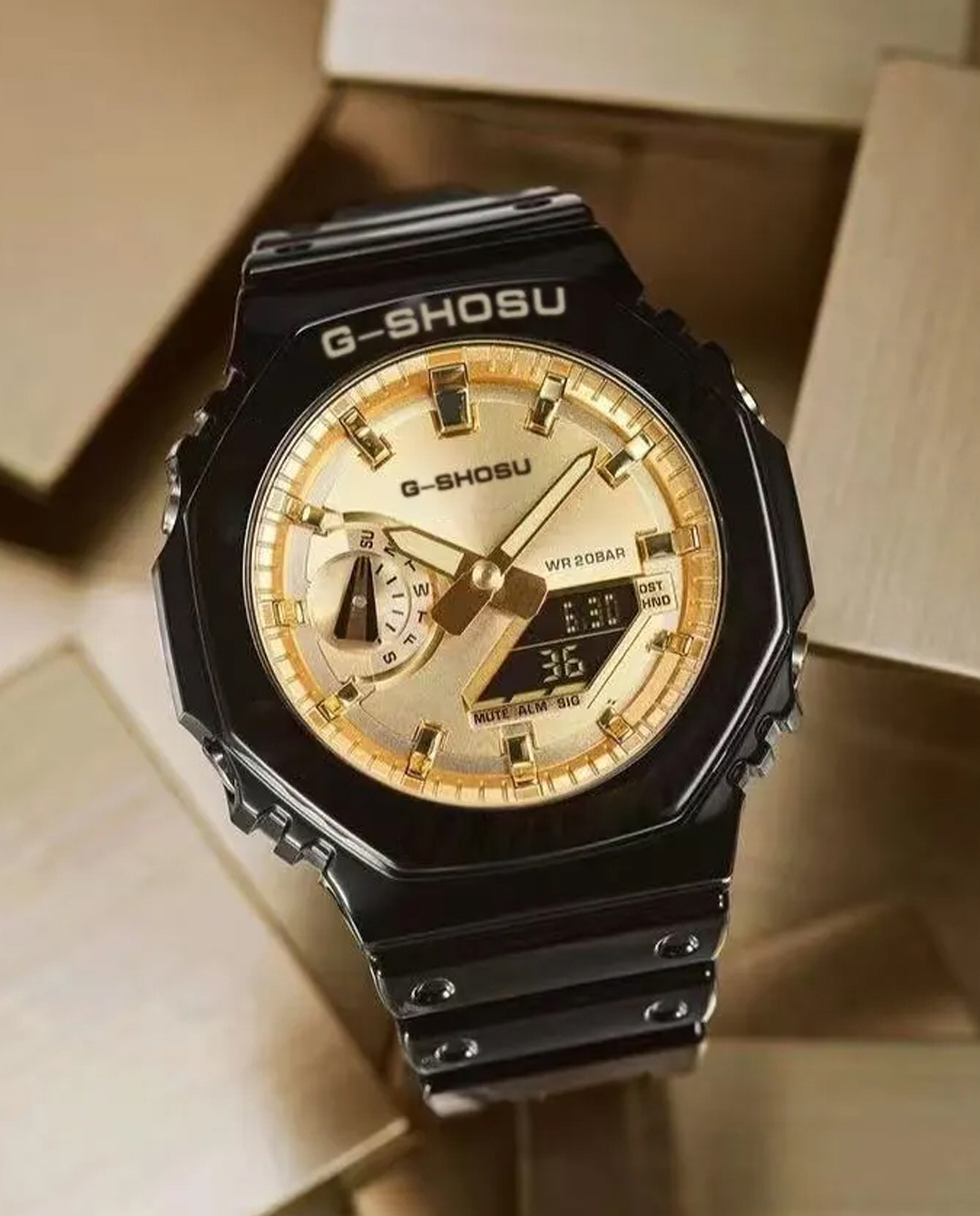 Watch Full Function Unisex Sports Watches High Quality Waterproof Large Dial LED Dual Display Oak Series