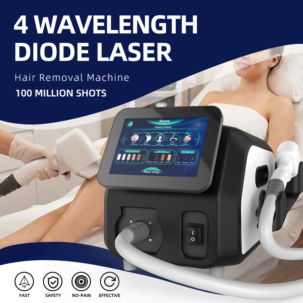 Épilateur portatif d'épilation de machine d'épilation de laser de diode 808nm lasers portatifs de diode épilation enlèvent le dispositif de clini