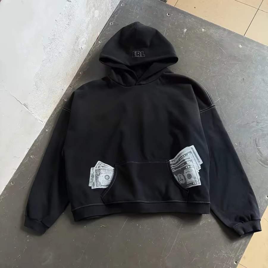 26FW Best Quality Cotton Oversize Embroidery Hoodie Men Women Pocket Print Pullovers