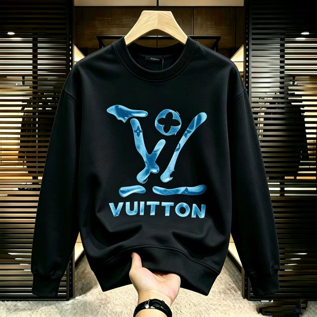 Round-neck sweatshirt, stylish for men and women in autumn and winter, Korean style printed trendy brand, versatile casual long-sleeved top