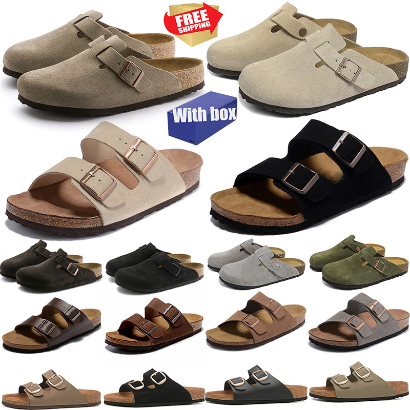 Free shipping With box Slippers designer sandals women berkinstok Bostons clogs slipper shoes mules clog sliders mens womens sandles slides casual B