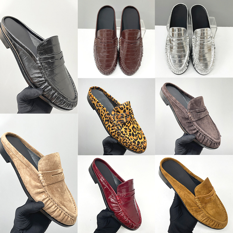 Luxury Designer Moccasin Le Loafer Mules For Men Women Ruched Slippers Casual Comfort Flats Couple Clogs Slip On Pleated Penny Loafers Shoes 1137