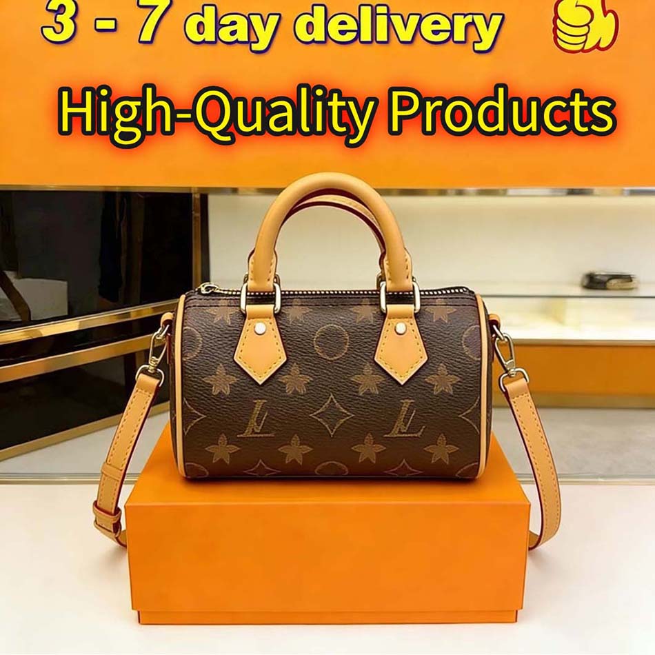 Designer bag Shoulder bag Luxury Mini bag High Quality Crossbody bag Women's Leather denim Embossed Handbag Brown Flower Handbag Mirror Level L