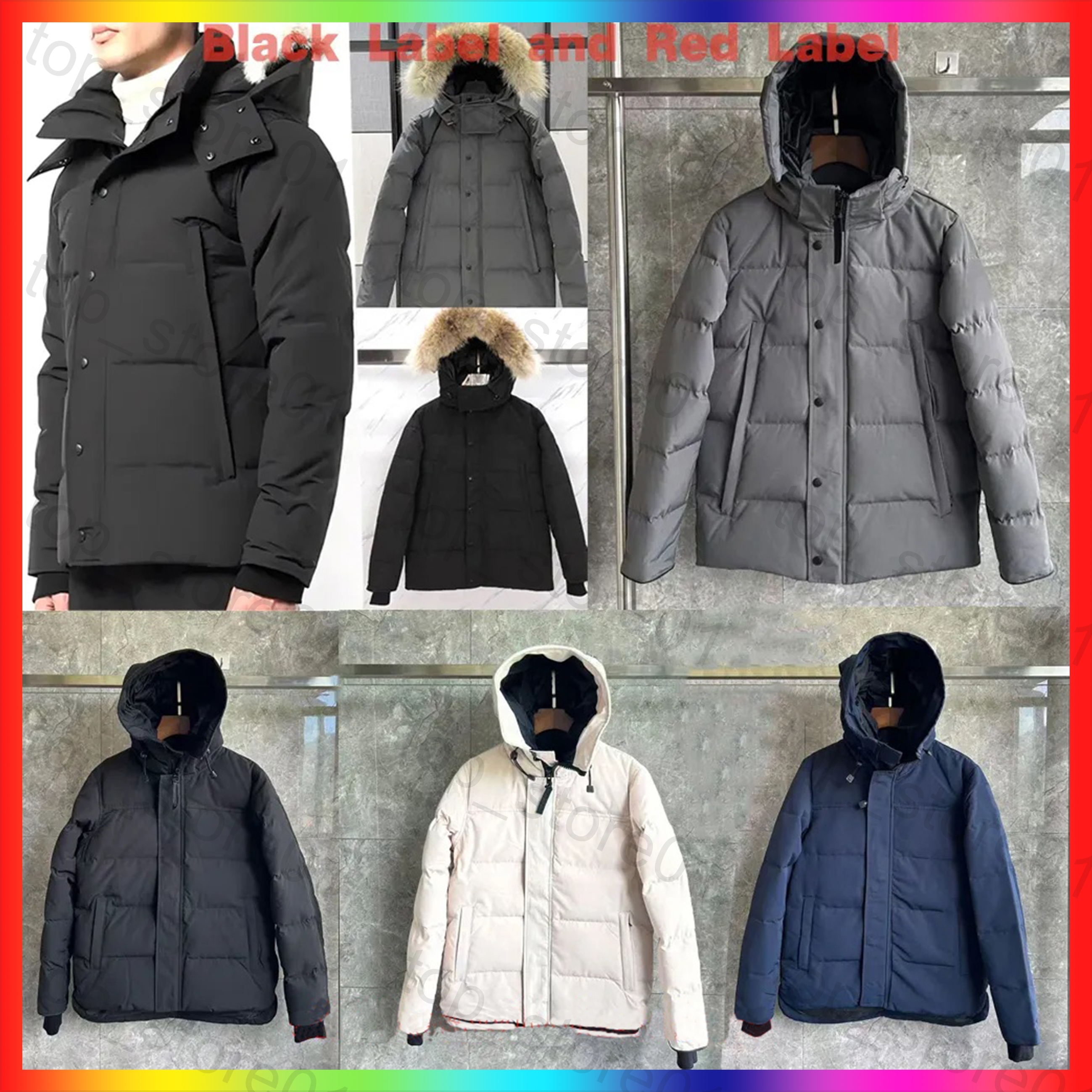 26ss Designer Winter Down jacket Mens down jacket Parka Thick Warm Wolf fur collar Removable puffer Jacket Outdoor windproof Coat High Quality Badge