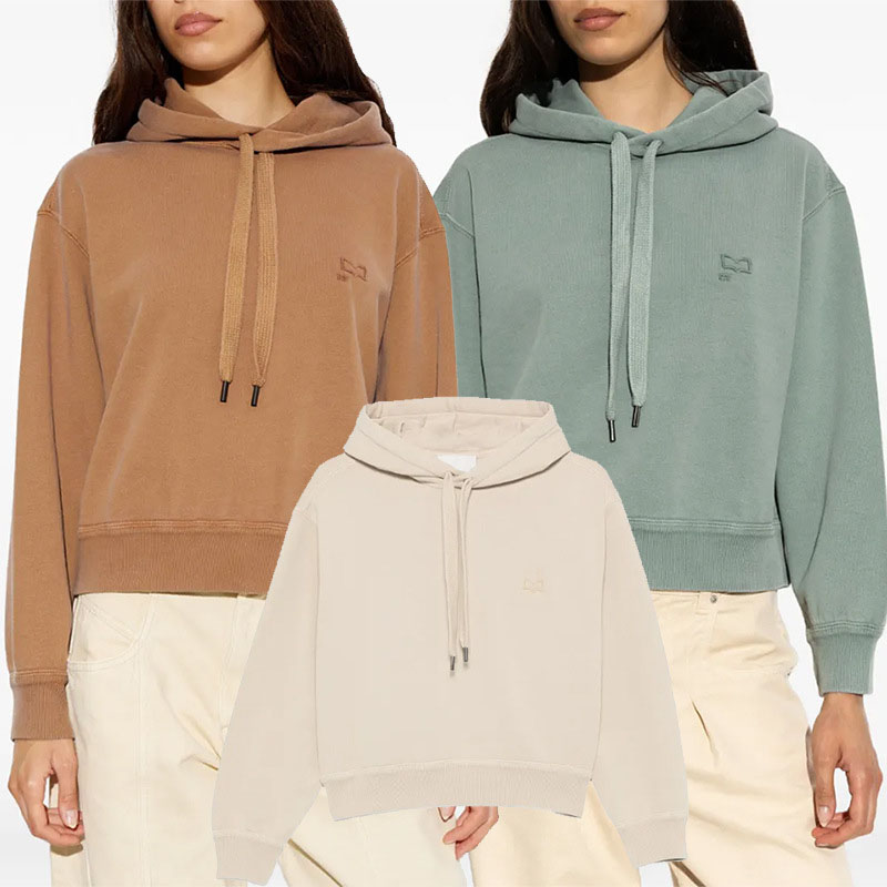 26ss Marants Niche Designer Cotton Crew Neck Hoodie Sweatshirt Women Classic Embroidered Print Loose Casual Versatile Half Zip Turtleneck Hooded Pul