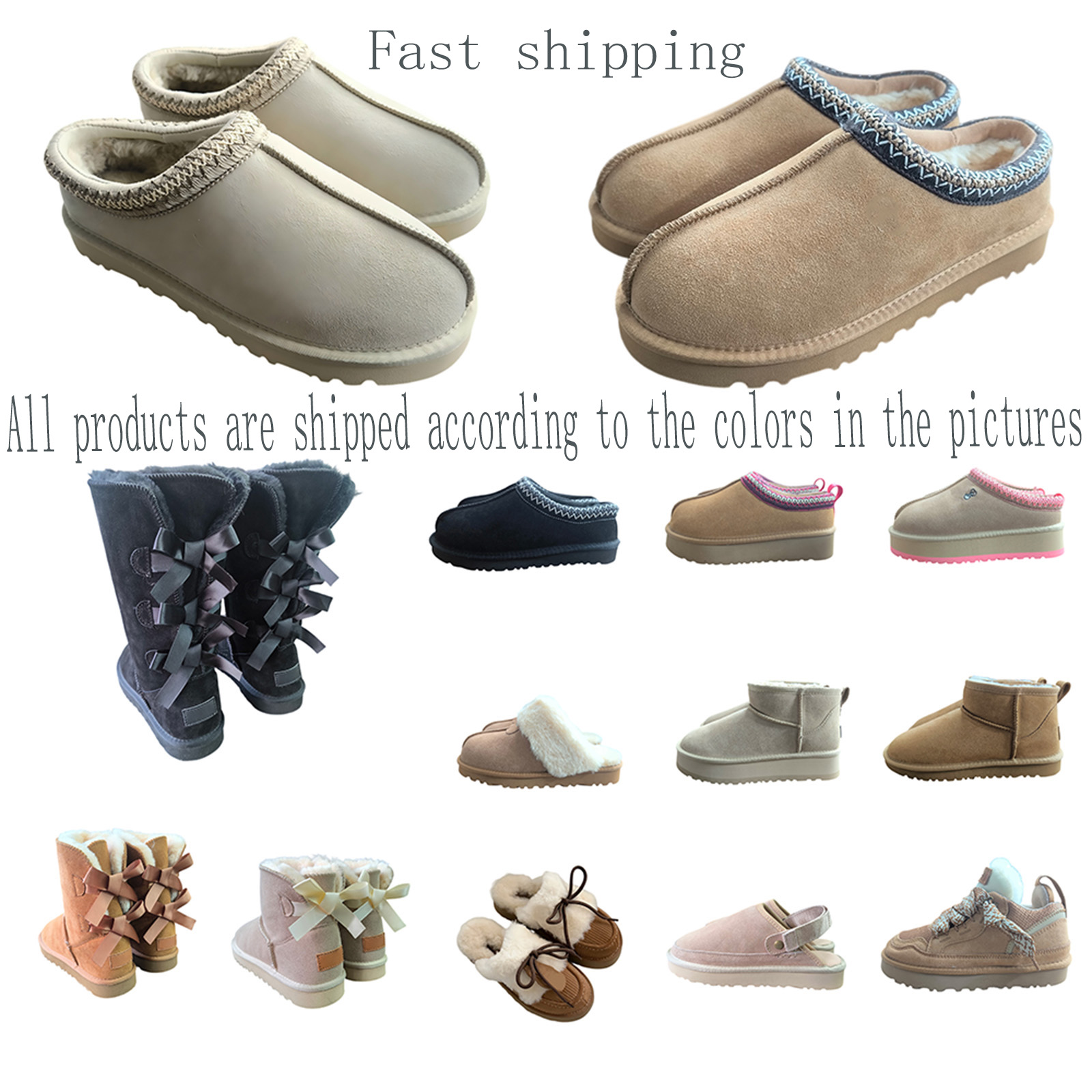 Designer Classic Ultra Mini Boots Tasman Tazz Slippers Goldenstar Evelina Clogs Snow Micro Boot Platform Women Men Fur Sheepskin Chestnut Sand Musta