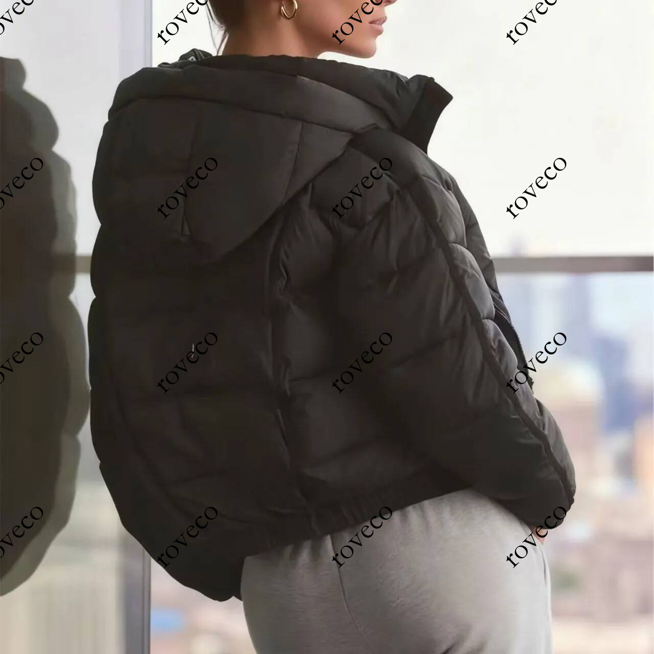 A1019 Yoga Outfit Women Jackets Hooded Down Parkas Puffer Coat Outerwear Winter Warm Stand Collar Sleeveless Quilted