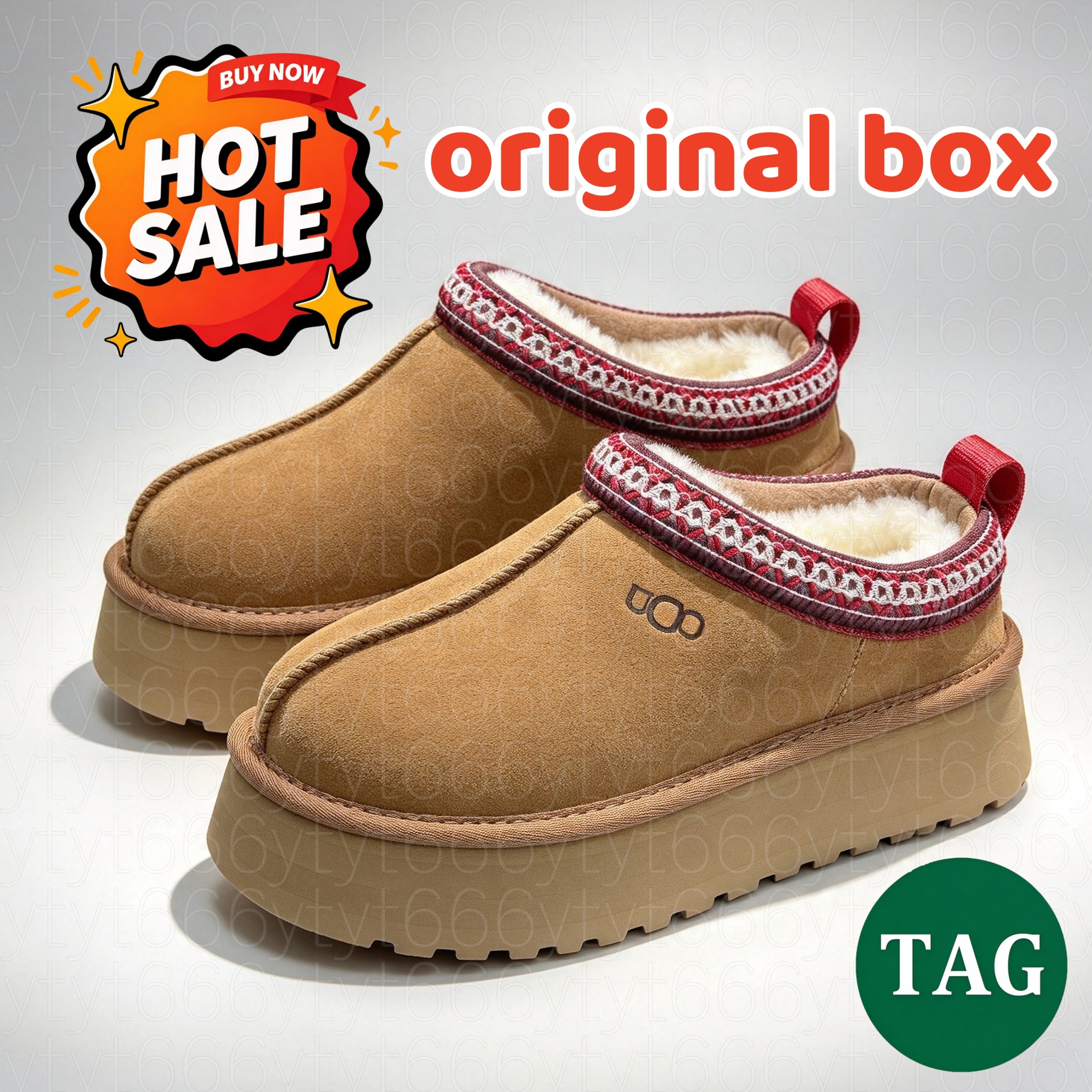 Fashion Tasman Slippers Tazz mustardseed Chestnut Sand Fur Slides Sheepskin Classic Ultra Mini Platform Boot Winter Women Men Slip-on Shoes Suede Up