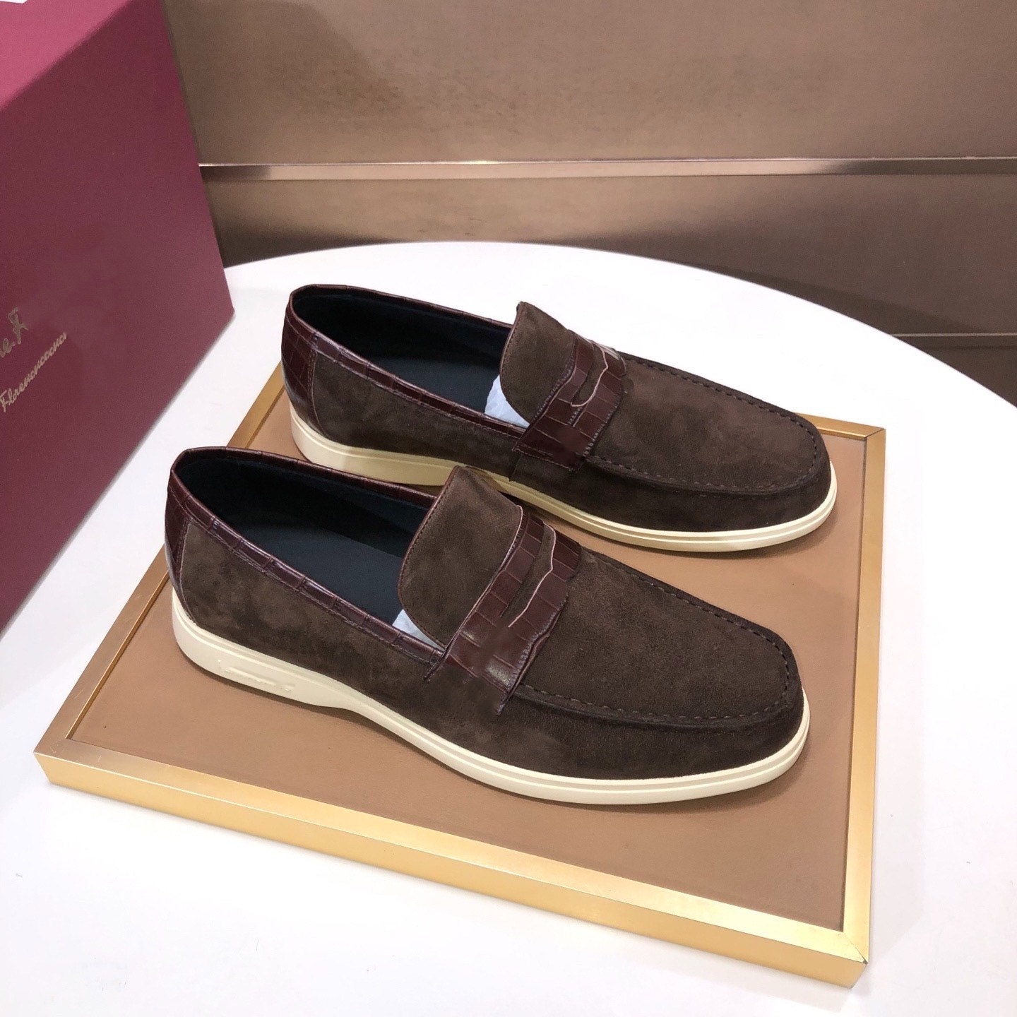 Shoe Designer Luxury Black Metallic Loafer Formal Dress Office Shoe Slip On Buckle Metallic Mens Fashion Comfort Quality Modern Stylish Brown Gold