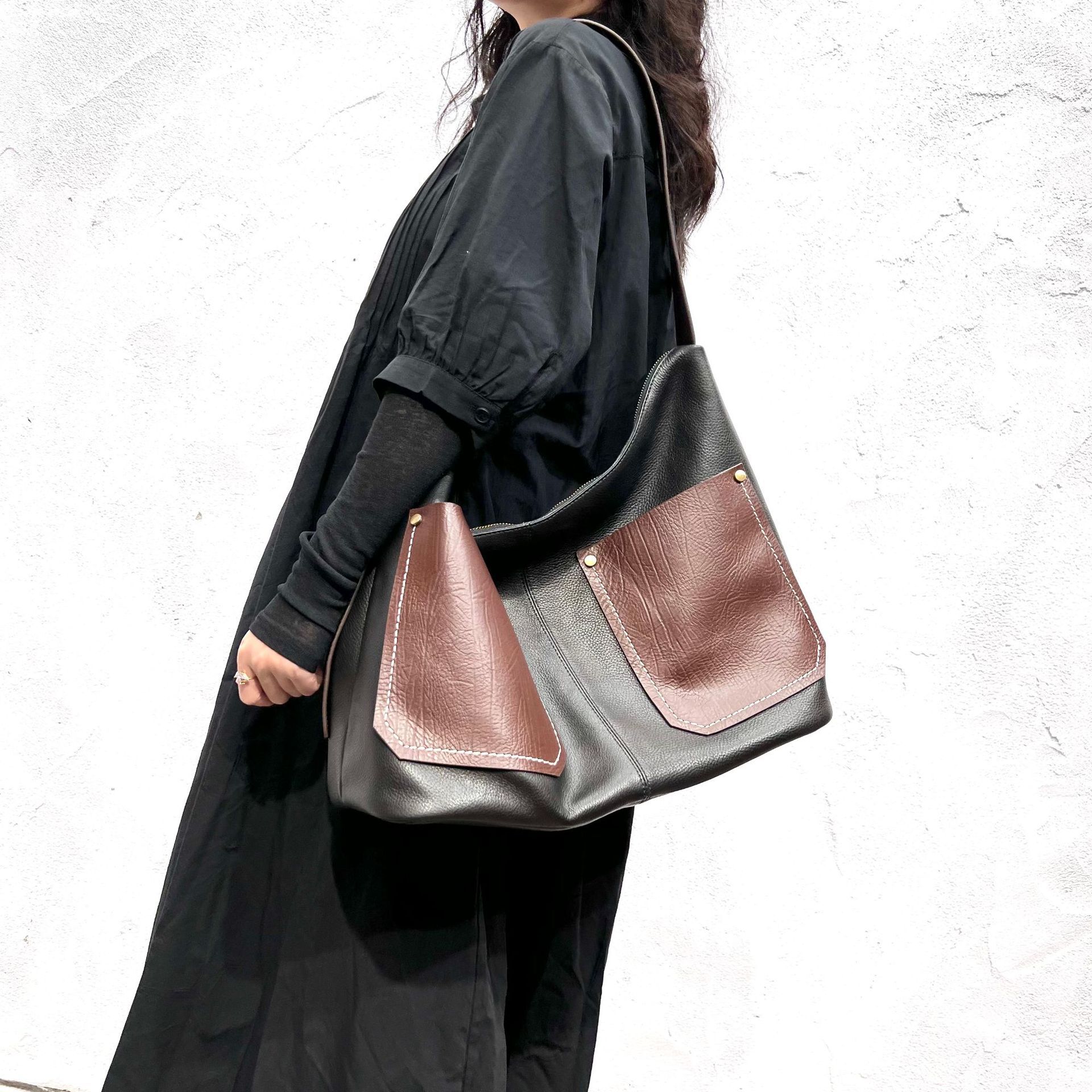 Luxury Vintage Designer Bag Genuine Leather Women S Handbag Handmade Made From Top Grain Cowhide Large Tote Shoulder Crossbody SENYY