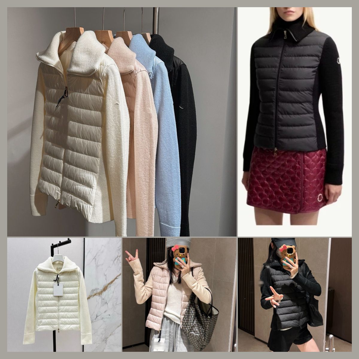 Women Knitted Down Jacket Designer Puffer jacket Brand High Quality Slim Fit Stand Up Collar Cardigan Cotton Breathable Lightweight Comfort Streetwe