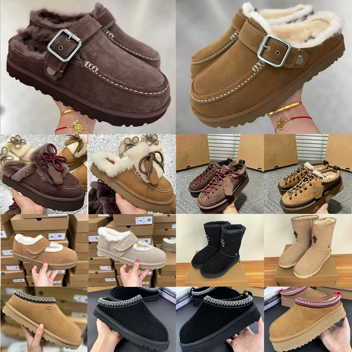 Mary jane Golden Family Tasman Tazz Slippers Clog Slides Mustard Seed Snow Boots Mini Platform Australia Fluffy Slip-on Winter Lazy Fur boots