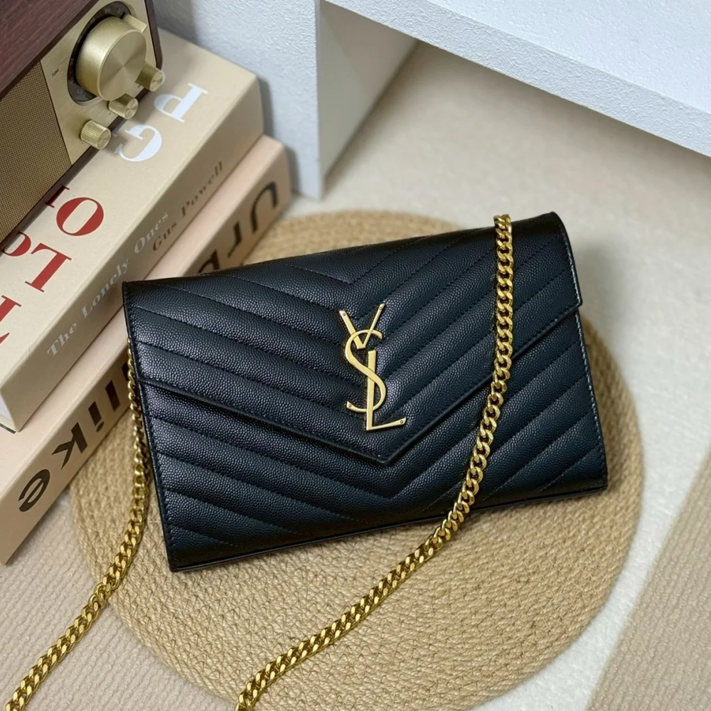 Designer bag shoulder bag crossbody bag high quality luxury bag handbag classic caviar envelope bag chain mini wallet