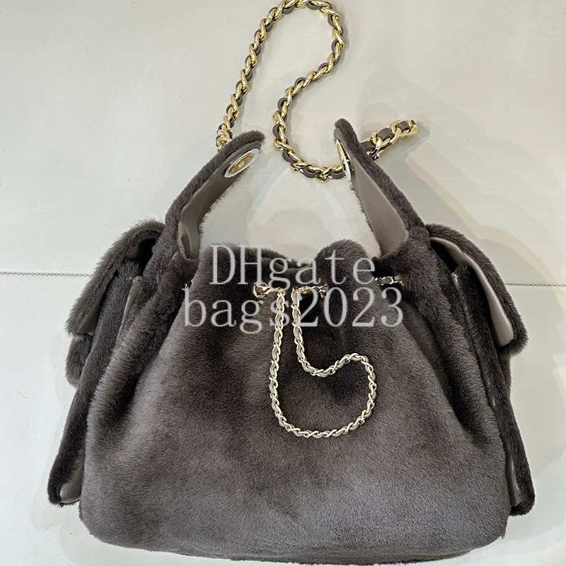 Small Handbag Leopard 30CM Hobo bag Master Quality designer bag wool lambskin Shoulder Bag Luxury Evening chain bag with gift box X005F