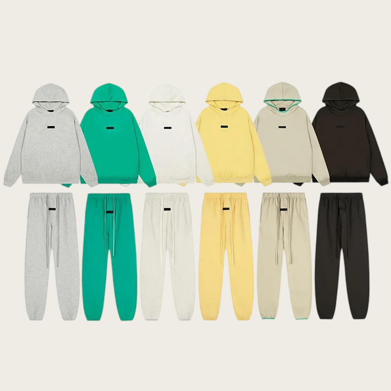 Fleece Lined Hoodie Tracksuit Set Unisex American High Street Loose Casual 2 Piece Sweat Outfit Men Women Winter Warm Streetwear Suit