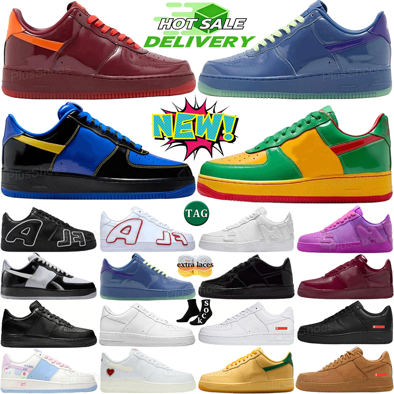 Designer One afs1s Mesh Running Shoes airforc 1 Unisex Sneakers Classic 1 Triple White Black Wheat Panda Utility Starstruck White Ice Outdoor Sports