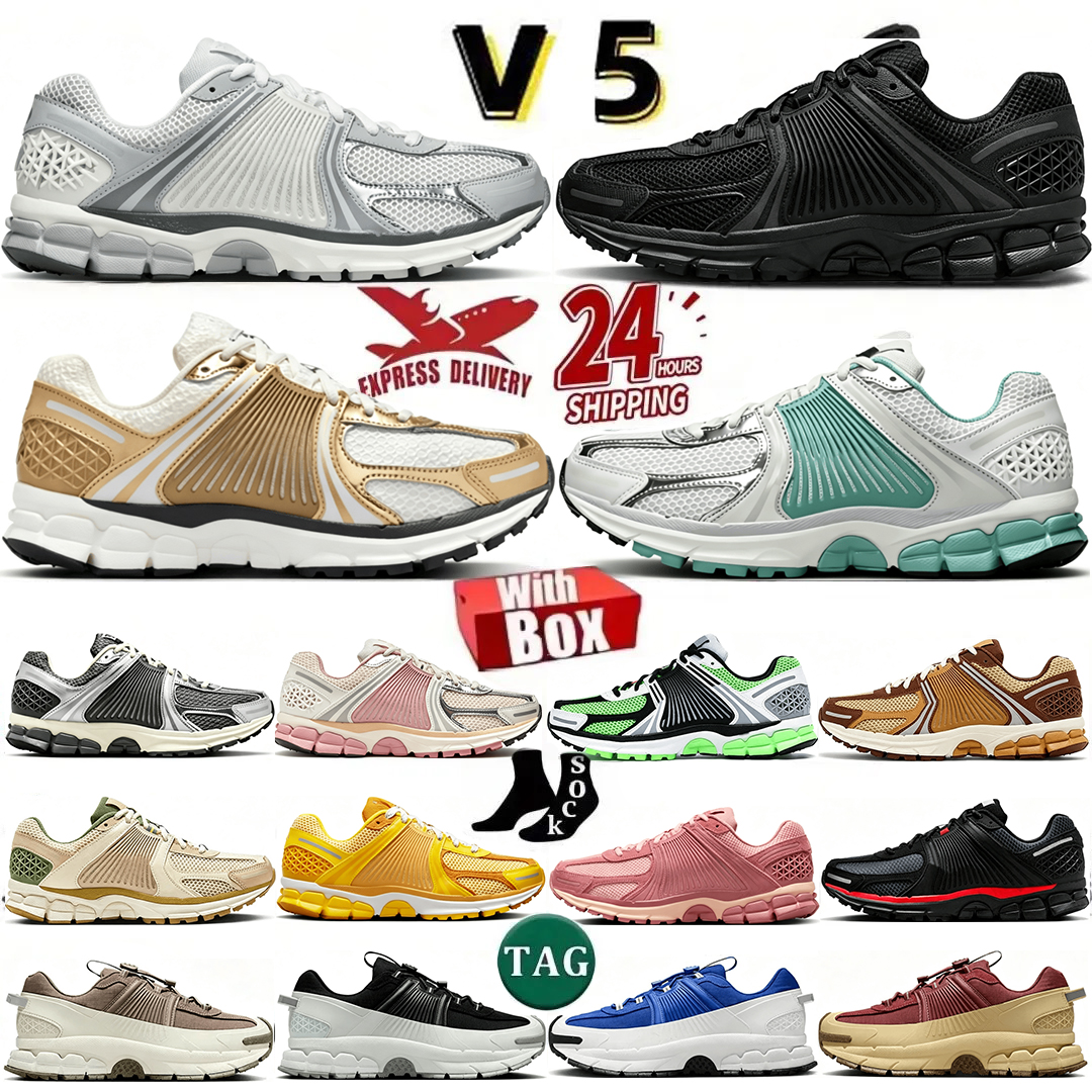 V5 avec boîte Designer Chaussures de course Photon Dust Rose Mousse Noir Métallique Argent Or V 5 Hommes Femmes Baskets En Plein Air Chaussures B