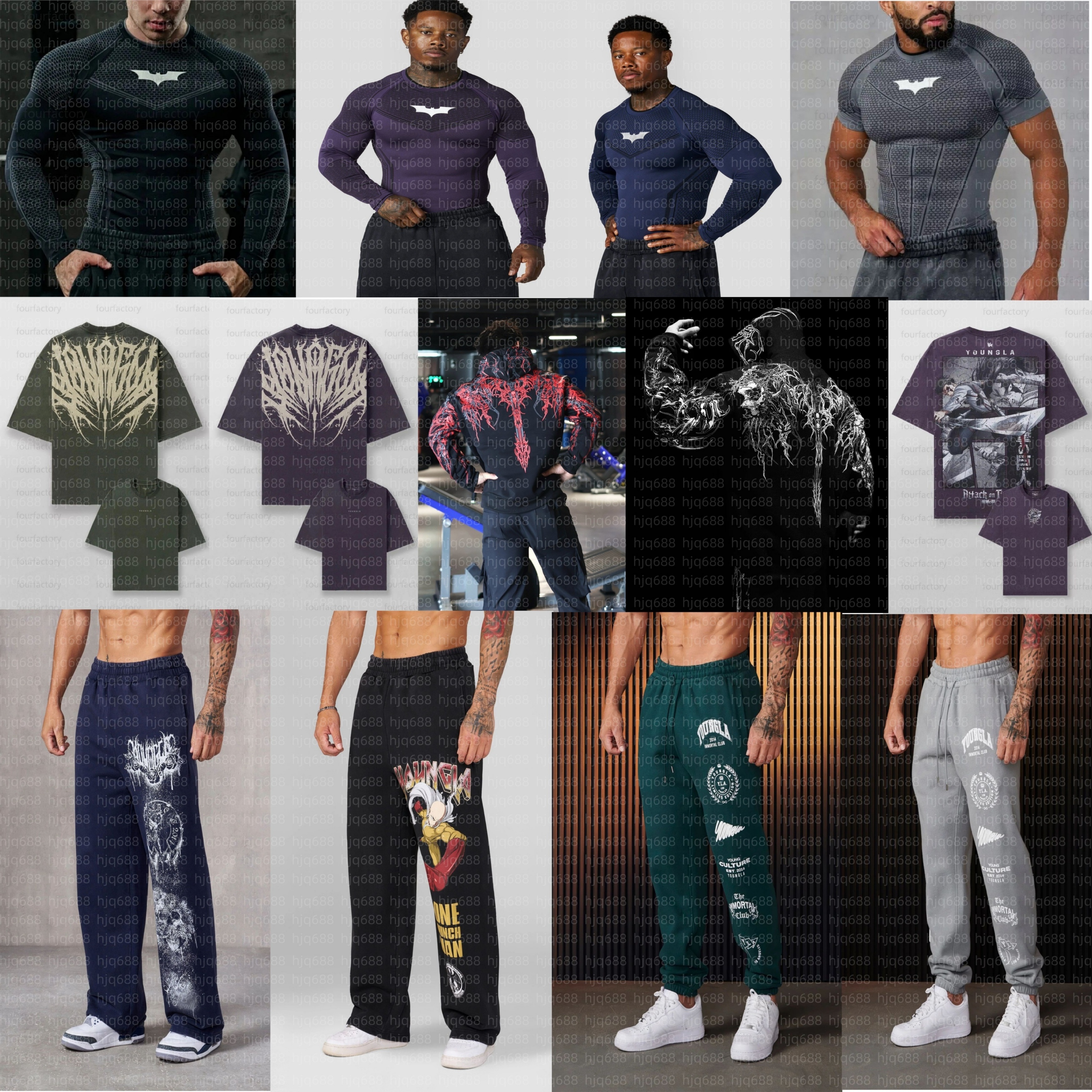Designer Young Men's Oversized Hoodie Double-Layer Composite Fabric Printed Jacket Sports Fitness Sweatshirt Casual Men's Sports Pants for
