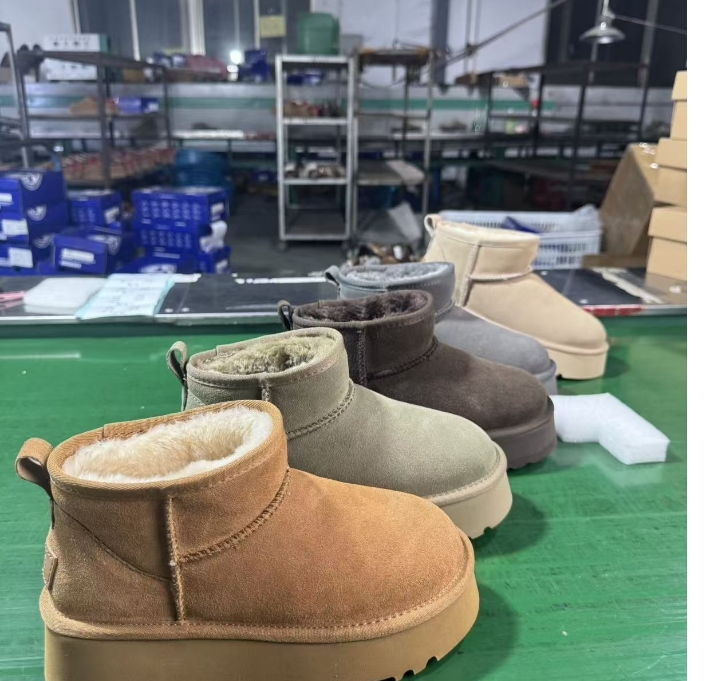 Bottes de neige femme designer chaudes doublées confortables hiver extérieur livraison gratuite