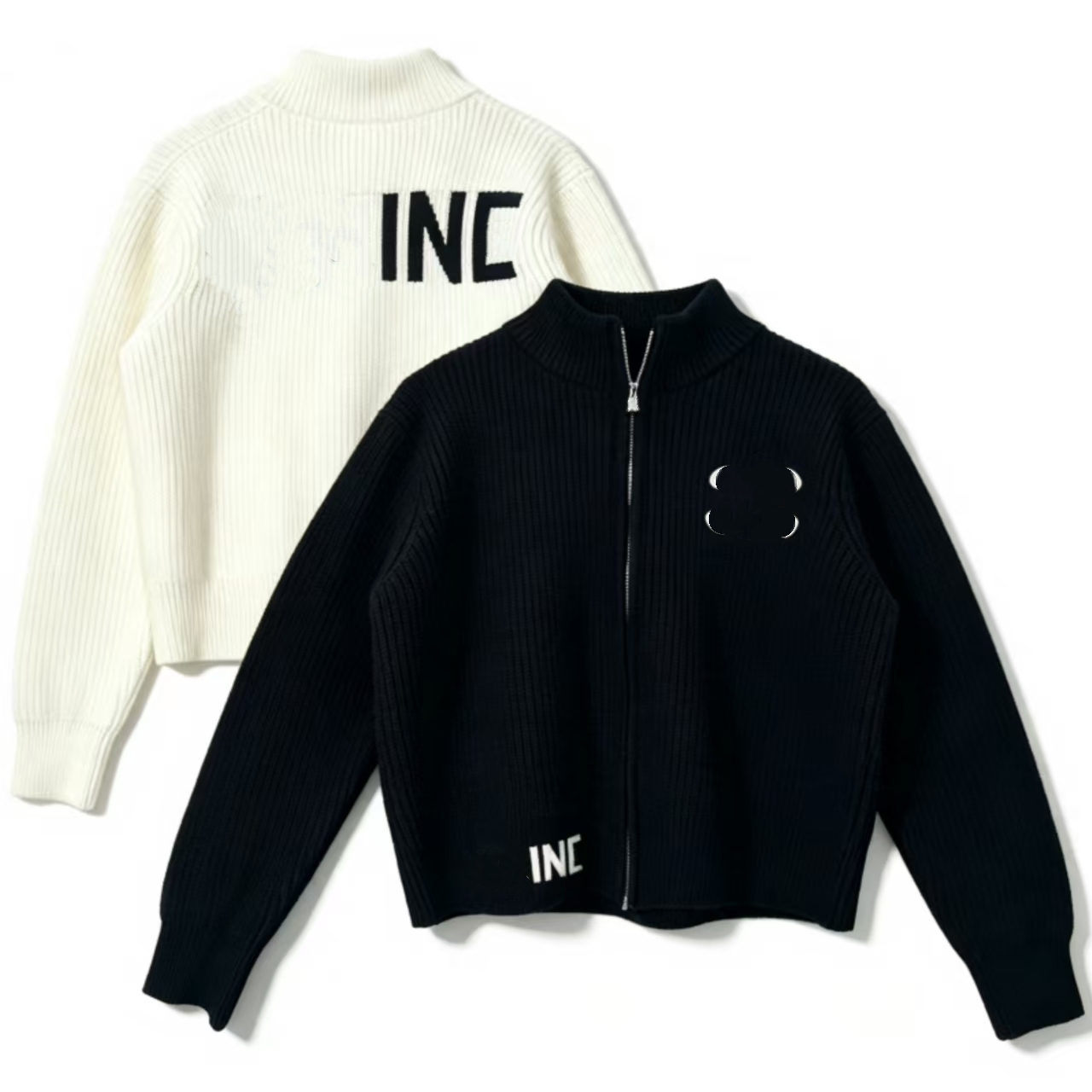 New style womens autumn and winter designer letter-sleeved long knitted sweater and comfortable long-sleeved cardigan fashionable and casual top