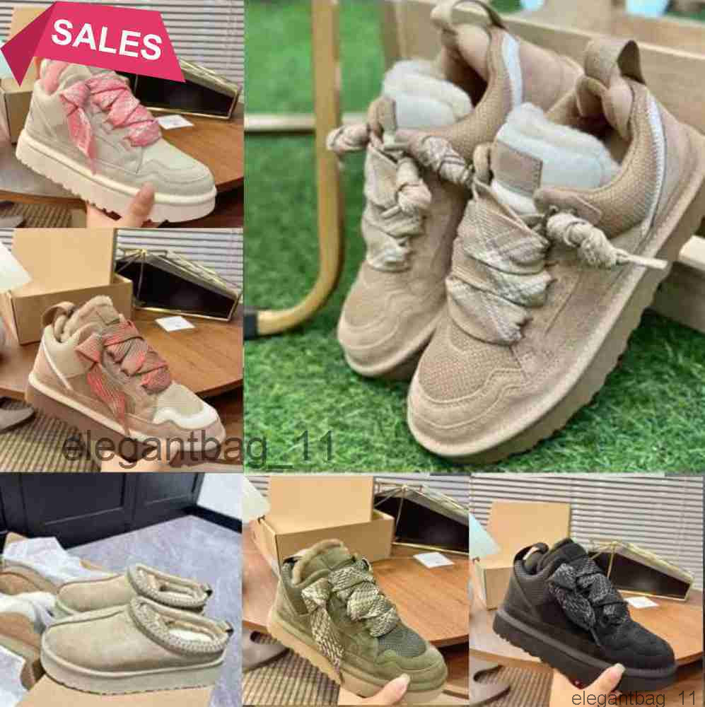 10A Lowmels Casual shoes Designer Boots snow boots Winter Shoes Sneakers Men Womens Sand Wool Sheepskin Suede LaceUp Train