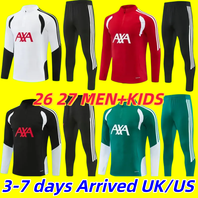 2026 2027 salah football tracksuit kit 26 27 men's children's half-zip training jersey football training suit survetement foot chandal