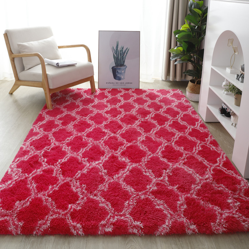 Stain-resistant, oil-resistant, easy-to-clean, long-pile tie-dye gradient home carpet for living room, bedroom, sofa, and tablecloth.K5GF01
