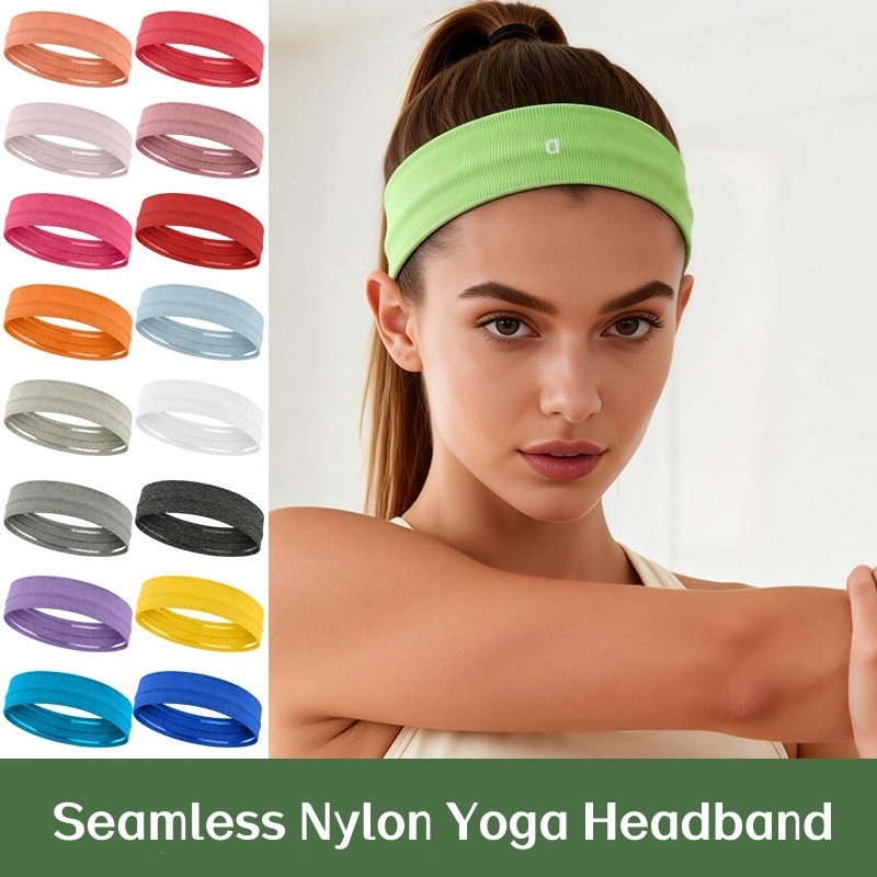 A3127 Bandeau de sport d'été en nylon avec couvre-chef de fitness antidérapant absorbant la transpiration pour les activités par temps chaudBande